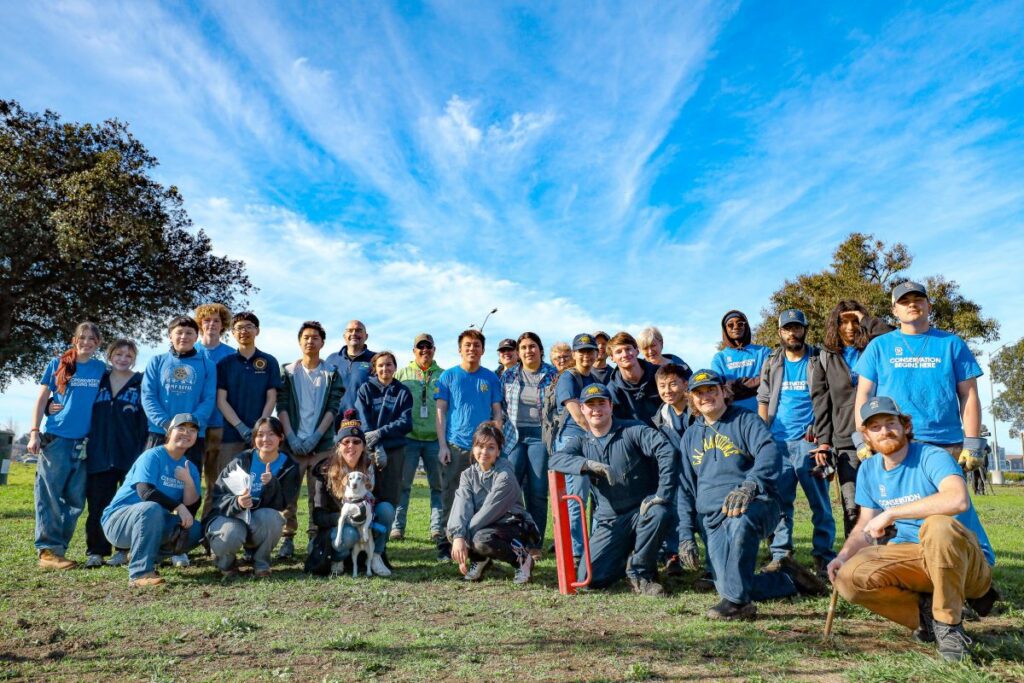 MLK Day of Service group photo outside in California