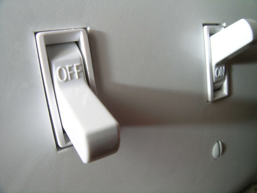 On and off light switches