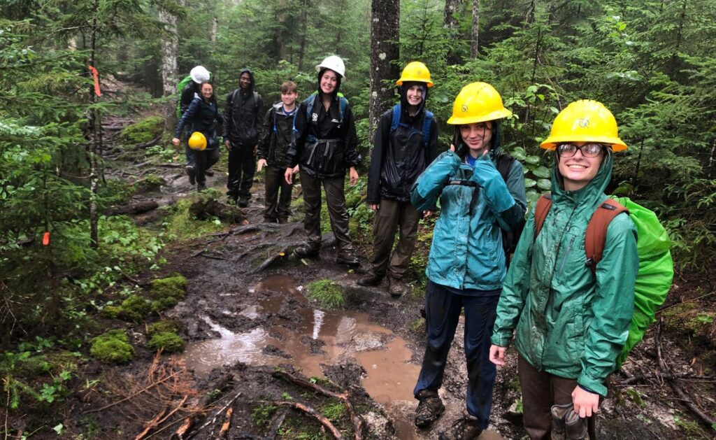 2023 Appalachian Trail Crew standing on trail