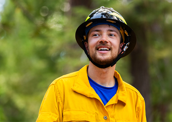 Image of smiling crew member